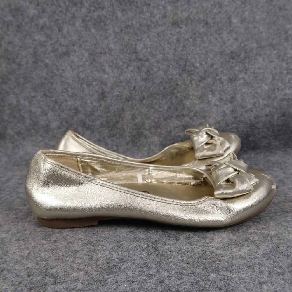 The Childrens Place Shoes Kids Girls 1 Ballet Flats Slip On Bow Knot Metallic